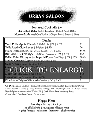 Urban Saloon Draft List